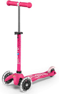 Micro Kickboard | Mini LED Kids Scooter for Ages 2-5 | Children up to 110 lbs | 3 Wheel Lean-to-Steer Design | Adjustable T Bar | Smooth Ride, Motion Activated PU LED Wheels | Swiss Design