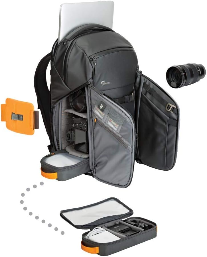 LOWE PRO Freeline Camera Backpack 350 AW, Black. Versatile Daypack Designed for Travel, Photographers and videographers. for DSLR, Mirrorless, Laptops, Bridge, CSC, Lenses and Travel Gear. (LP37170-PWW)