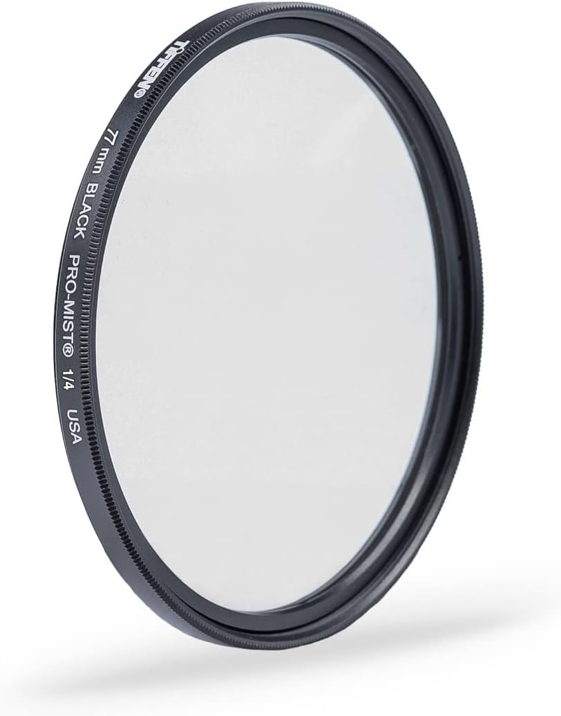 Tiffen 77mm Black Pro-Mist 1/4 Filter|Black Pro-Mist Filter|Ultra Slim|Cinematic Effect Camera for Portrait Photography/Video/Vlog