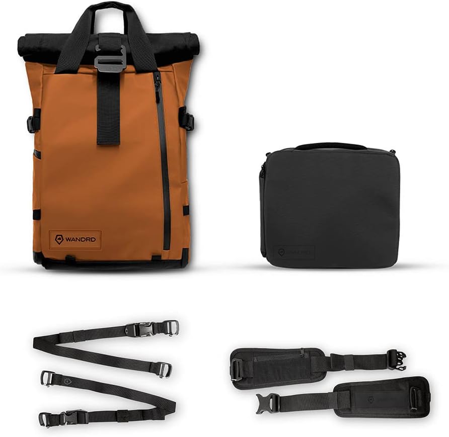 WANDRD PRVKE 31L Photography Bundle: Weather-Resistant Travel & Camera Backpack with Laptop Sleeve, Quick Side Access, Clamshell Opening – Ideal Photography & Travel Bag (Sedona Orange)