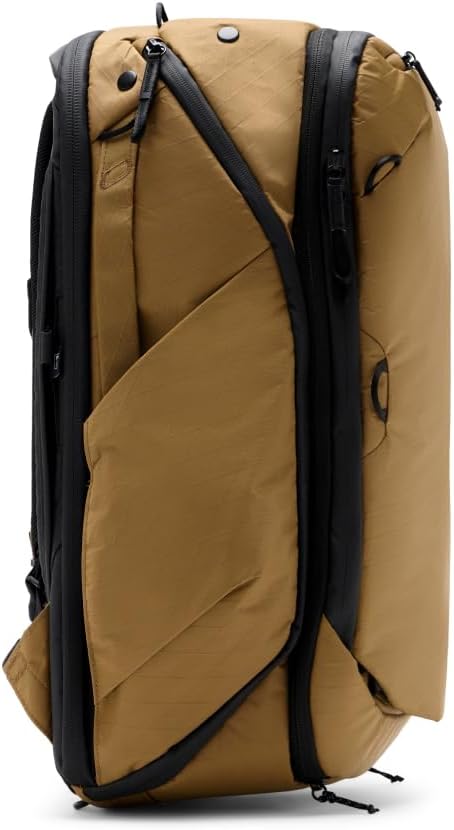 Peak Design Travel Backpack 45L, Coyote, Expandable 35-45L Design, Rear and Top Access, Weatherproof Shell, Laptop Sleeve, Ideal for Travel or Everyday Carry, Versatile Backpack for Men and Women