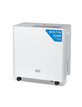 BLACK+DECKER 50-Pint Portable Dehumidifier with Built-in Pump, Dehumidifier with Pump for up to 4500 Sq. Ft., For Home and Large Spaces, Removable Bucket and Drain Hoses Included, BD50PMWSA, White