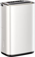 55 Pint Portable Dehumidifier with Drain Hose for Basements, 5,200 Sq. Ft. Dehumidifiers Auto Drain or Manual Drainage, Quiet Dehumidifier for Home with 6L Water Tank