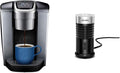 Keurig K-Elite Single-Serve K-Cup Pod Coffee Maker, Brushed Silver & Standalone Frother Works Non-Dairy Milk, Hot and Cold Frothing, 6 Oz, Black