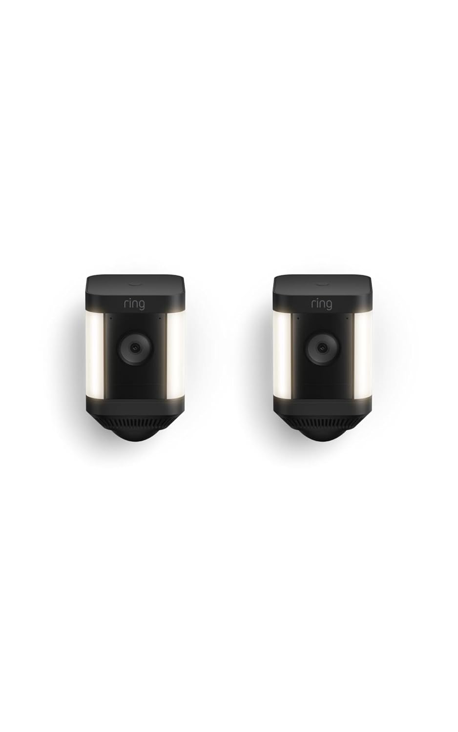 Ring Spotlight Cam Plus, Battery (newest model), Home or business security with HD video, Two-Way Talk, Color Night Vision, and Security Siren, 2-pack, Black