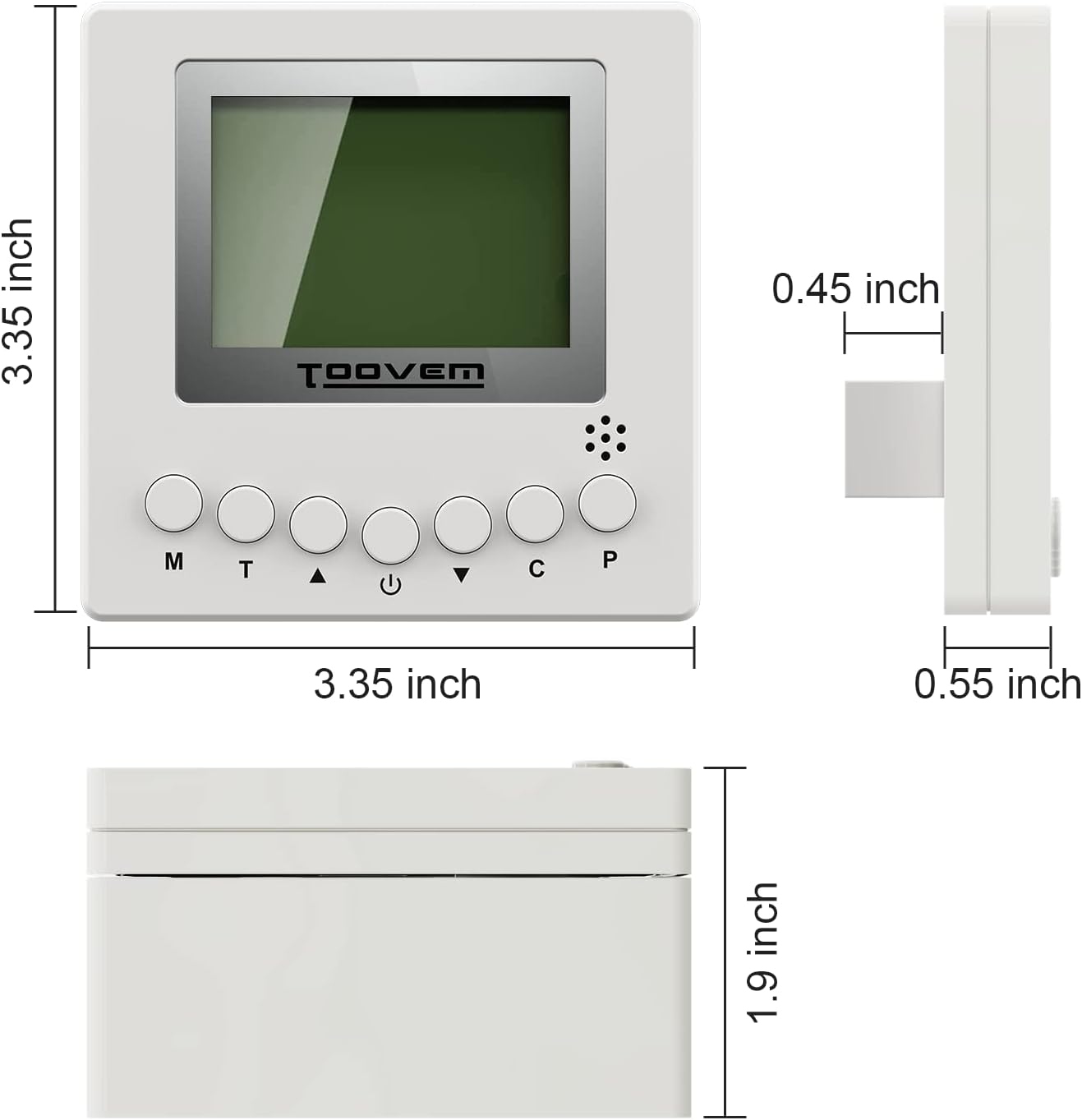 Abestorm Remote Controller for Digital Humidity, Temperature, Adapt the Humidity Level, for Crawl Space Basement Dehumidifier Guardian SN35P SN55 SN65 SN90 SNS90 SNS100 SNS120 Hurricane 140P, White