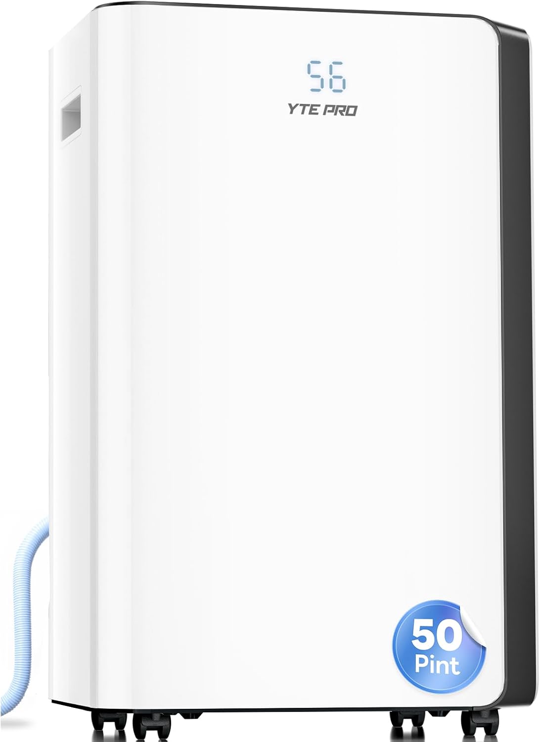 4500Sq.Ft Large Dehumidifier, 50Pint Dehumidifiers for Home, Quiet Whole House Dehumidifier for Basement, Bedroom and Bathroom, with Drain Hose, Water Full Alert, Digital Display