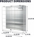 Display Case for 1:24 - 1:18 Scale Diecast Toy Model Cars Wheels Storage Showcase, 98% UV Protection, 4mm Thick Acrylic (Clear 1:18 Scale - 12 Slots) Hot Gifts