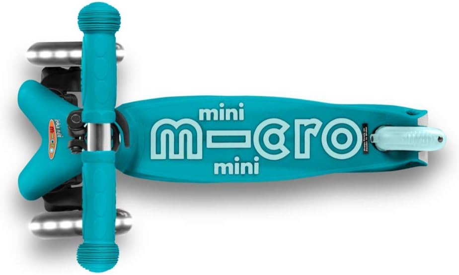 Micro Kickboard | Mini LED Kids Scooter for Ages 2-5 | Children up to 110 lbs | 3 Wheel Lean-to-Steer Design | Adjustable T Bar | Smooth Ride, Motion Activated PU LED Wheels | Swiss Design