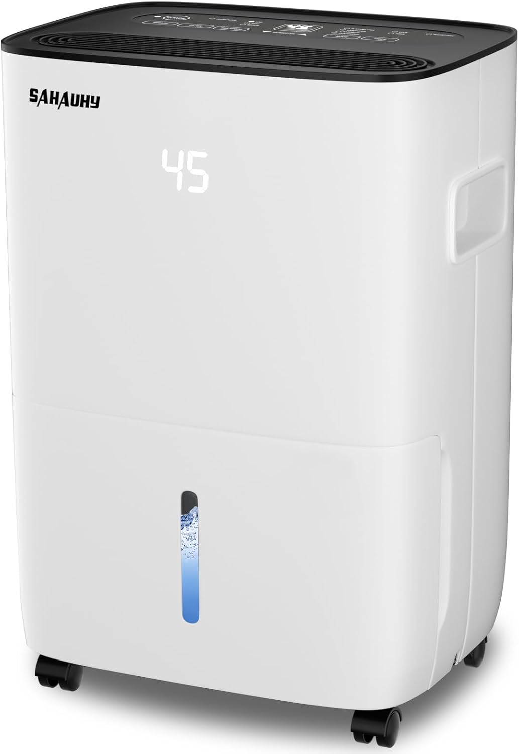 SAHAUHY 80 Pints Dehumidifier for Home Bedroom Garage Basement Stockroom and Large Room Spaces up to 5,200 Sq. Ft with Drain Hose and Water Tank