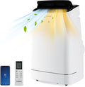 COSTWAY 15000 BTU Portable Air Conditioner, with Heat, Auto Swing 4-in-1 AC Unit for Rooms up to 800 Sq.Ft, with Built-in Dehumidifier, 24H Timer, Remote Control/APP Control & Window Kit(15000 BTU)
