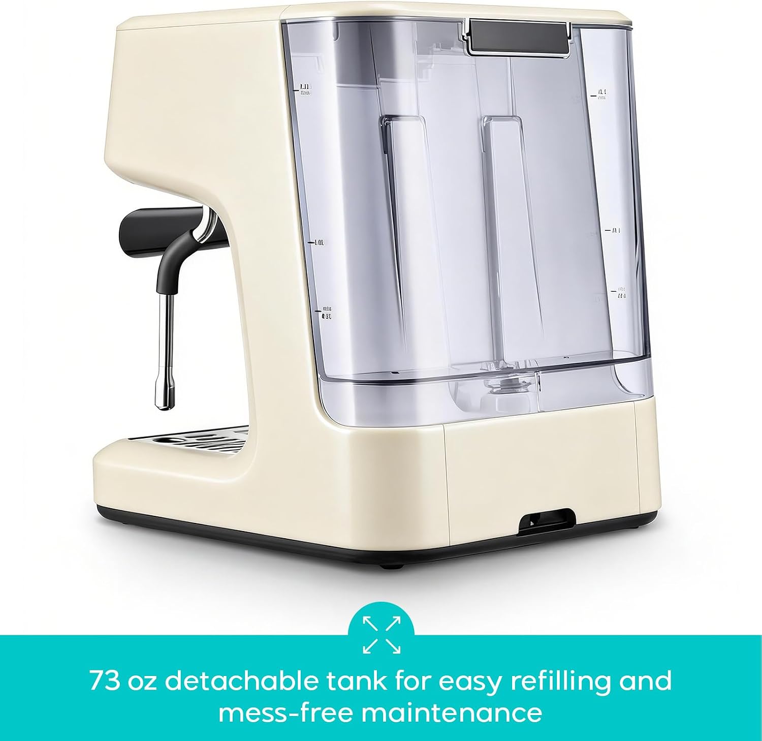CASABREWS Ultra Espresso Machine with LCD Display, 20 Bar Espresso Maker with Powerful Milk Frother, Customizable Brewing Temperature, Barista-Level Latte and Cappuccino Machine for Home, Creamy