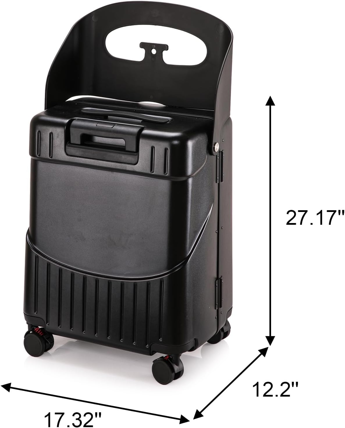24' Ride-On CHECKED Luggage with Child Seat – Kids Travel Stroller Suitcase | 40L Large Capacity, USB Port & TSA Lock | Durable ABS+PC Hard Shell