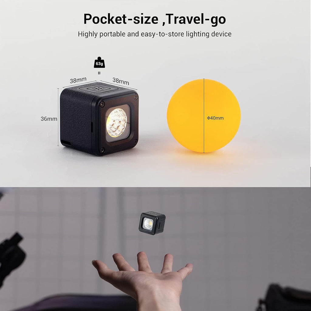 SmallRig RM01 Mini LED Video Light (3 Pack), Waterproof Portable Lighting Kit with Gels, Barndoor, Diffuser, Dimmable Fill Light 5600K CRI95, Lume Cube Camera Light for Stop Motion, Macro Photography
