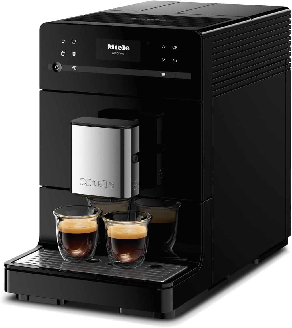 Miele CM 5310 Silence Automatic Coffee Maker - With OneTouch for Two, AromaticSystem, Individual Profile Settings, and Cleaning Programs, in Obsidian Black