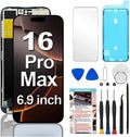 Fixerman for iPhone 16 Pro Max Screen Replacement 6.9 inch, 3D Touch LCD Display Digitizer Assembly with Repair Tools - Model A3296,A3084,A3295,A3297