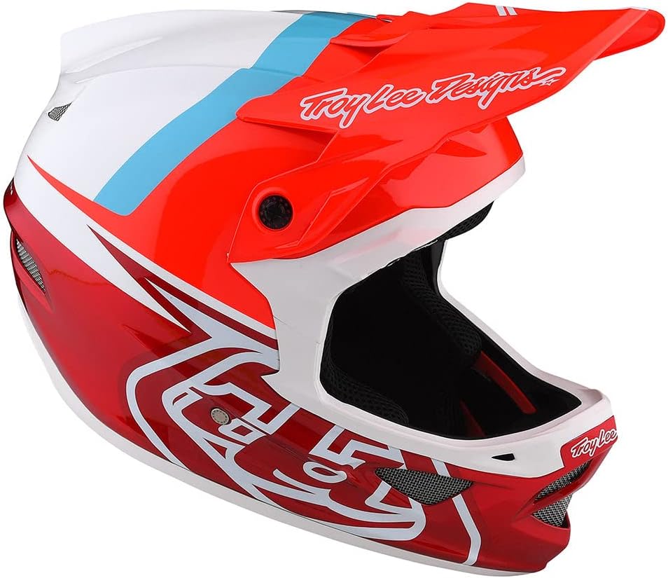 Troy Lee Designs D3 Fiberlite Helmet Slant Red, XL