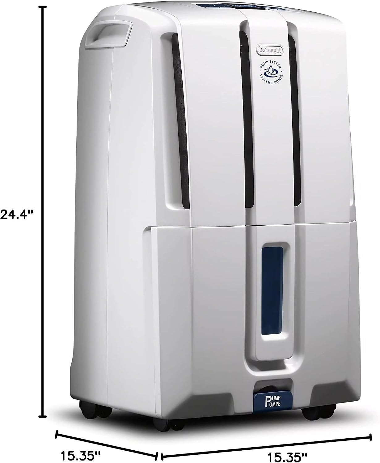 De'Longhi 50 Pint Dehumidifier with Pump, White