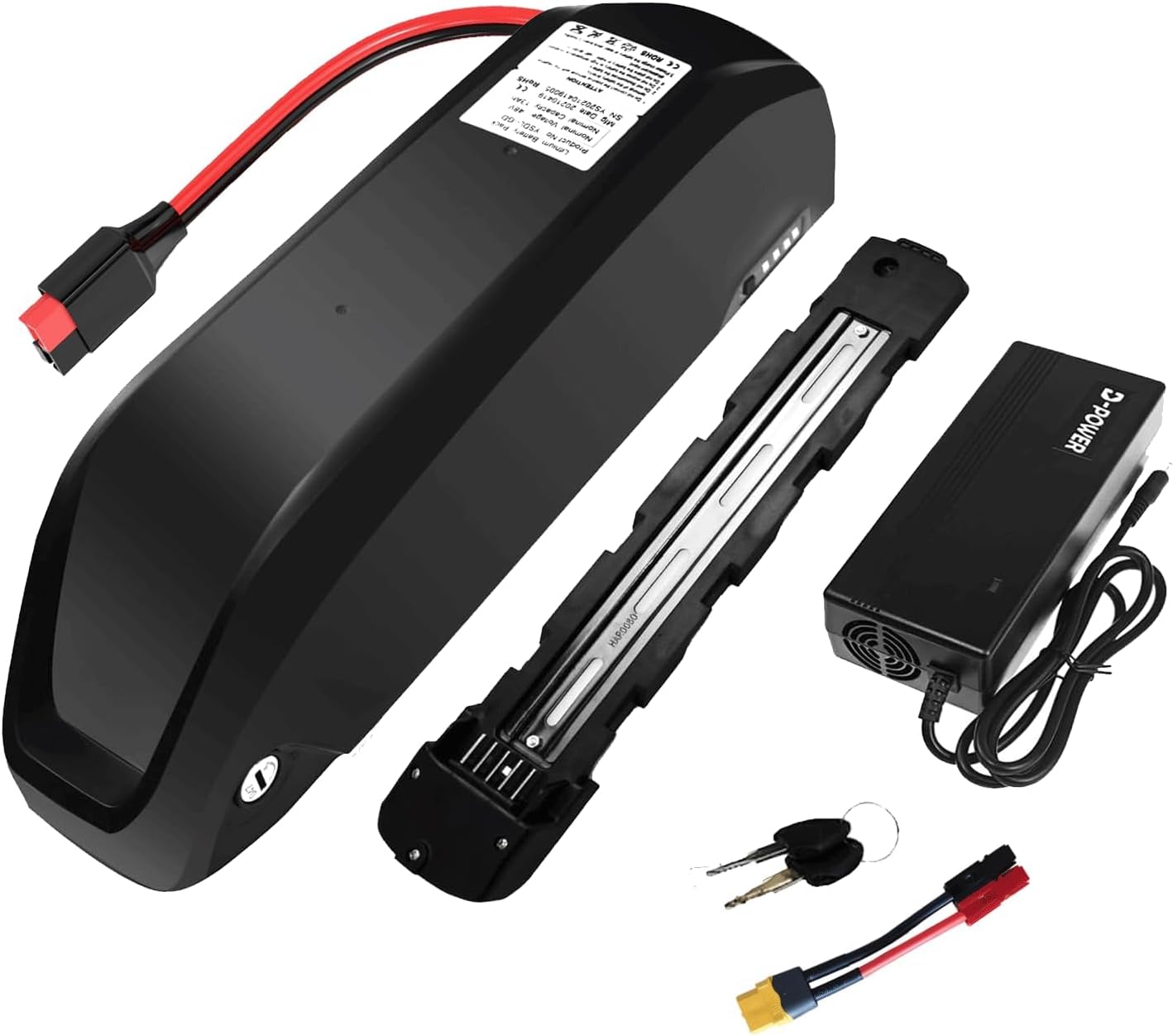 BAFANG Electric Bicycle Battery 48V13AH/20AH, 52V20AH Polly Lithium-ion Battery, with Charger and Keys,for 500W 750W 1000W 1500W Motors and Conversion Kits