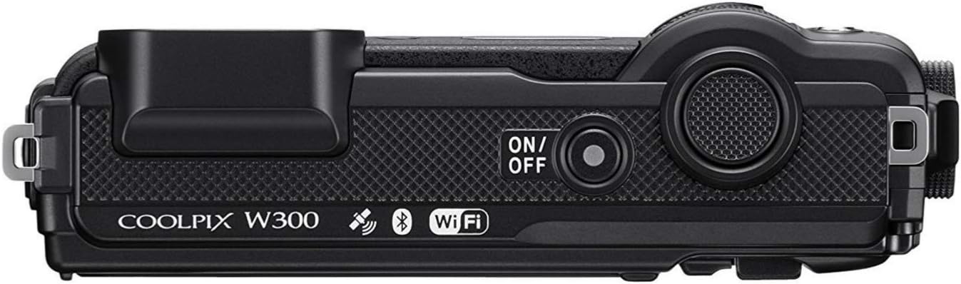 Nikon W300 Waterproof Underwater Digital Camera with TFT LCD, 3', Black (26523)