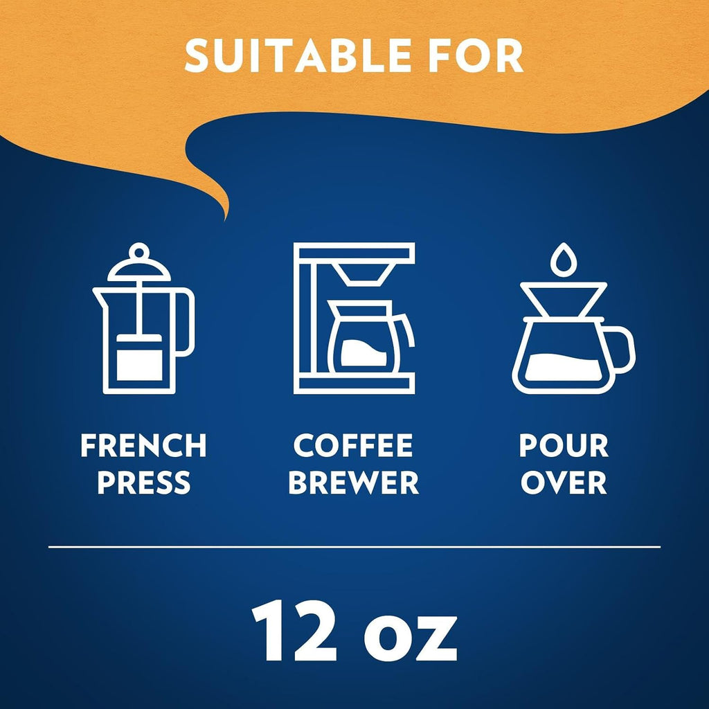 Lavazza Costiera Gran Aroma Ground Coffee 6 Bags of 12oz, Light Roast, Smooth and Aromatic Taste, Intensity 2/5, 100% Arabica, Ideal for Drip Brewers, (Pack of 12) - Package May Vary