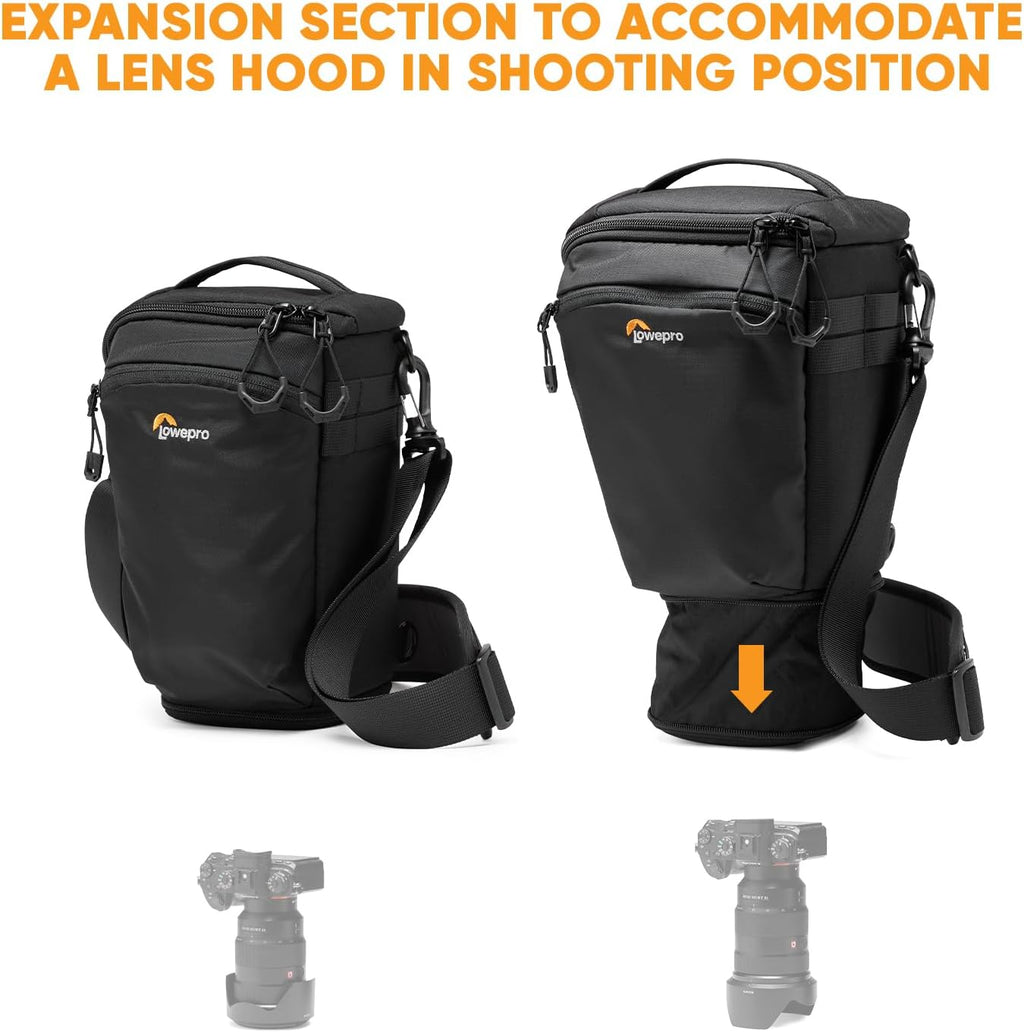 Lowepro ProTactic TLZ 70 Slim AW III Toploader Camera Bag, Camera Case for DSLR, Mirrorless, Vol. 4L Dim: 12.2x4.13x5.5in for Cameras w/Lens attached,Modular Shoulder Bag,for Photographer/Videographer
