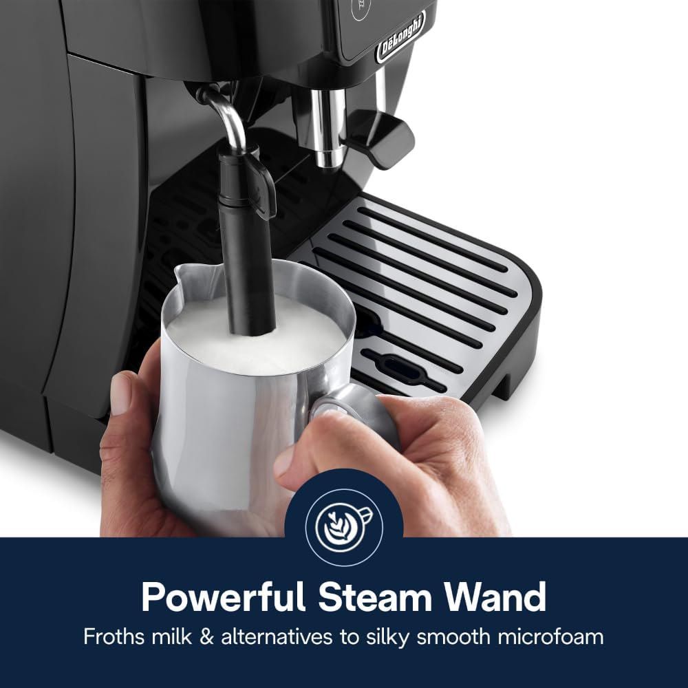 De'Longhi Magnifica Start Automatic Espresso Machine with Manual Milk Frother & Built in Grinder - 3 One-Touch Recipes, Easy-to-Clean, Home Barista Coffee Maker for Lattes, Cappuccino, Iced Coffee
