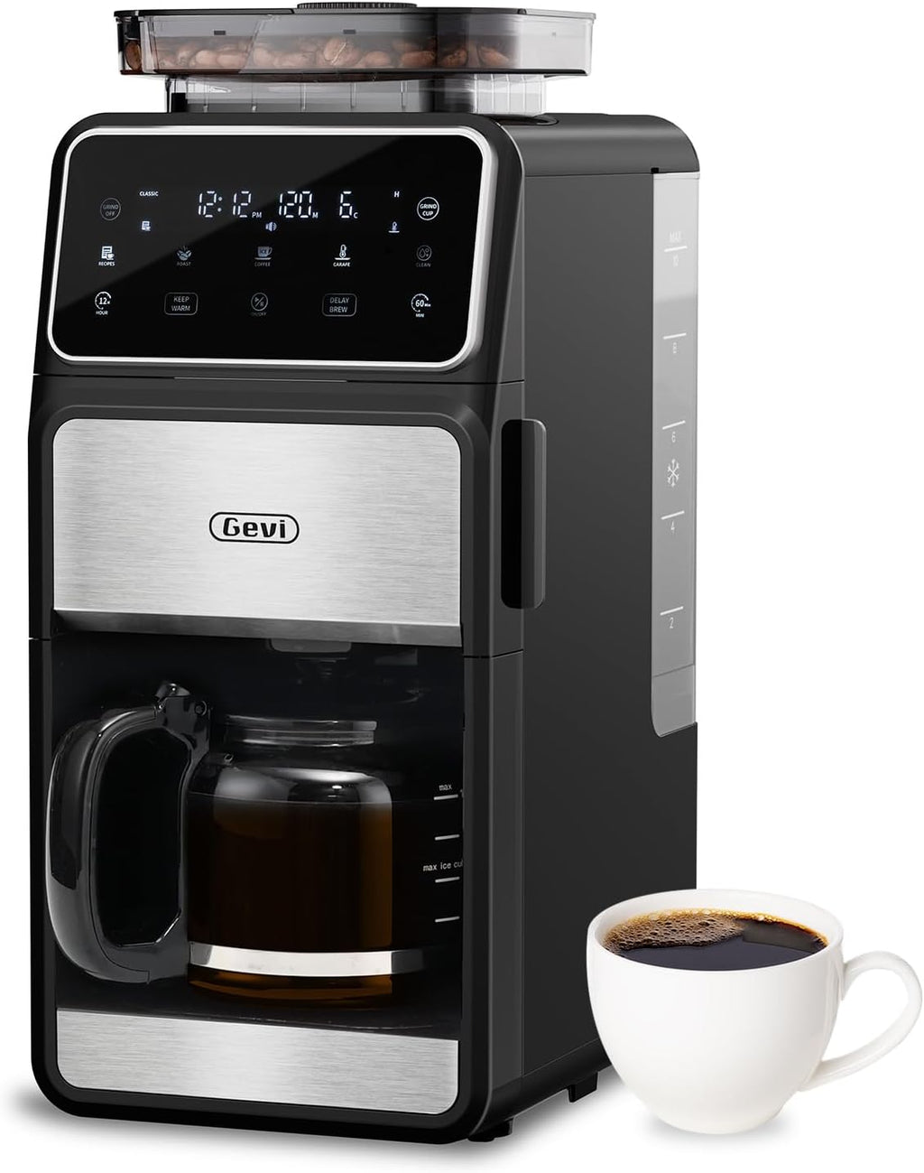 Gevi 10 Cup Drip Coffee Maker with Grinder