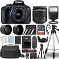 Canon EOS 4000D / Rebel T100 Digital SLR Camera Body w/Canon EF-S 18-55mm f/3.5-5.6 Lens 3 DSLR Kit Bundled with Complete Accessory Bundle + 64GB Flash & More - International Model (Renewed), Black