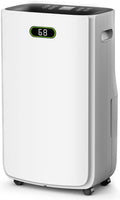 5000 Sq.Ft Dehumidifier for Basement with Drain Hose, 80 Pint Dehumidifiers for Home with Large 6.5L Water Tank,24H Timer,Child Lock,Defrost,Silent,4 Modes Operation Auto Shut-off(80 Pints)