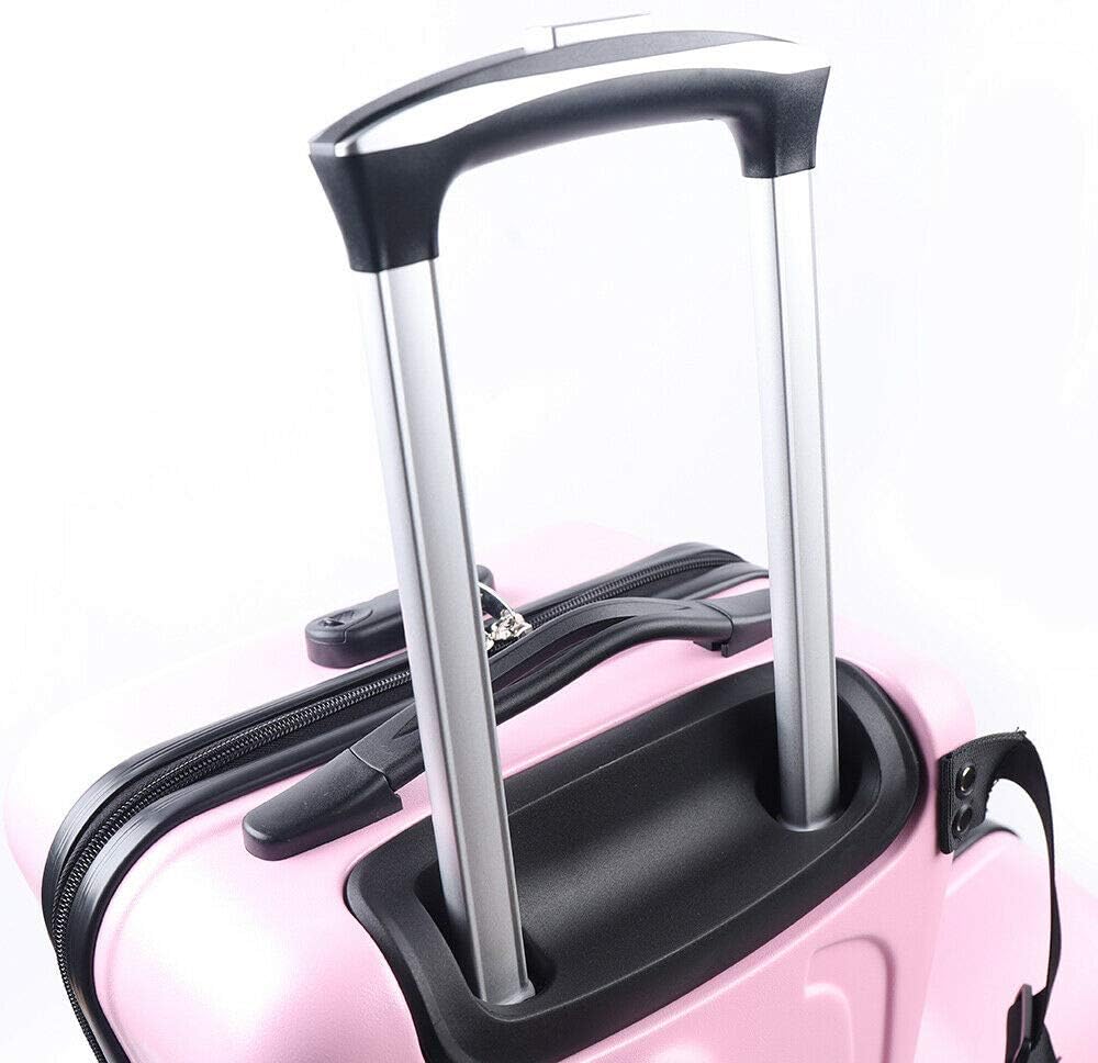 CNCEST 20' Kid's Ride-on Travel Suitcase, Rolling Carry Trolley Luggage with Password Lock, Children's Ride On Trolley Gift (20' Pink)