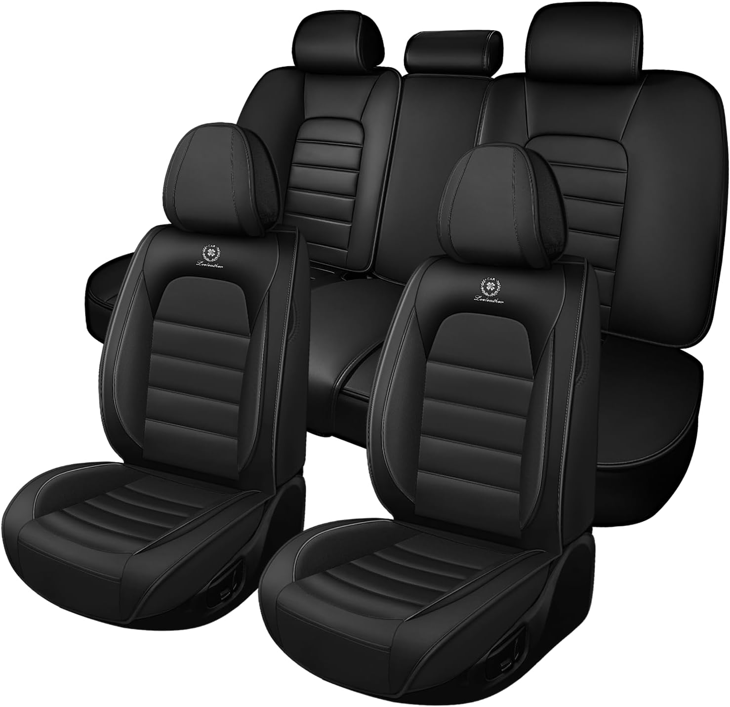 Car Seat Cover Fit for Chevy Avalanche 2002-2013,Compatible Airbag Non-Slip Waterproof Seat Covers, Car Seat Protector Premium Interior.(Standard 5 Seats,Classic Black)