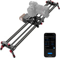 NEEWER 31.5'/80cm Motorized Camera Slider, App Wireless Control DSLR Carbon Fiber Dolly Rail Slider with 4400mAh F750 Battery (Charger Not Included), Support Video Mode, Time Lapse Photography, ER1-80