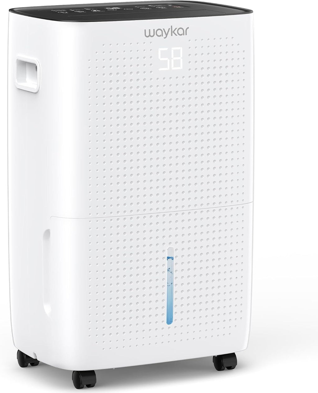 Waykar 150 Pints 7,500 Sq. Ft High Efficiency Dehumidifier with Drain Hose for Commercial and Industrial Large Rooms, Home, Basements, Storages, Warehouses and Bedrooms