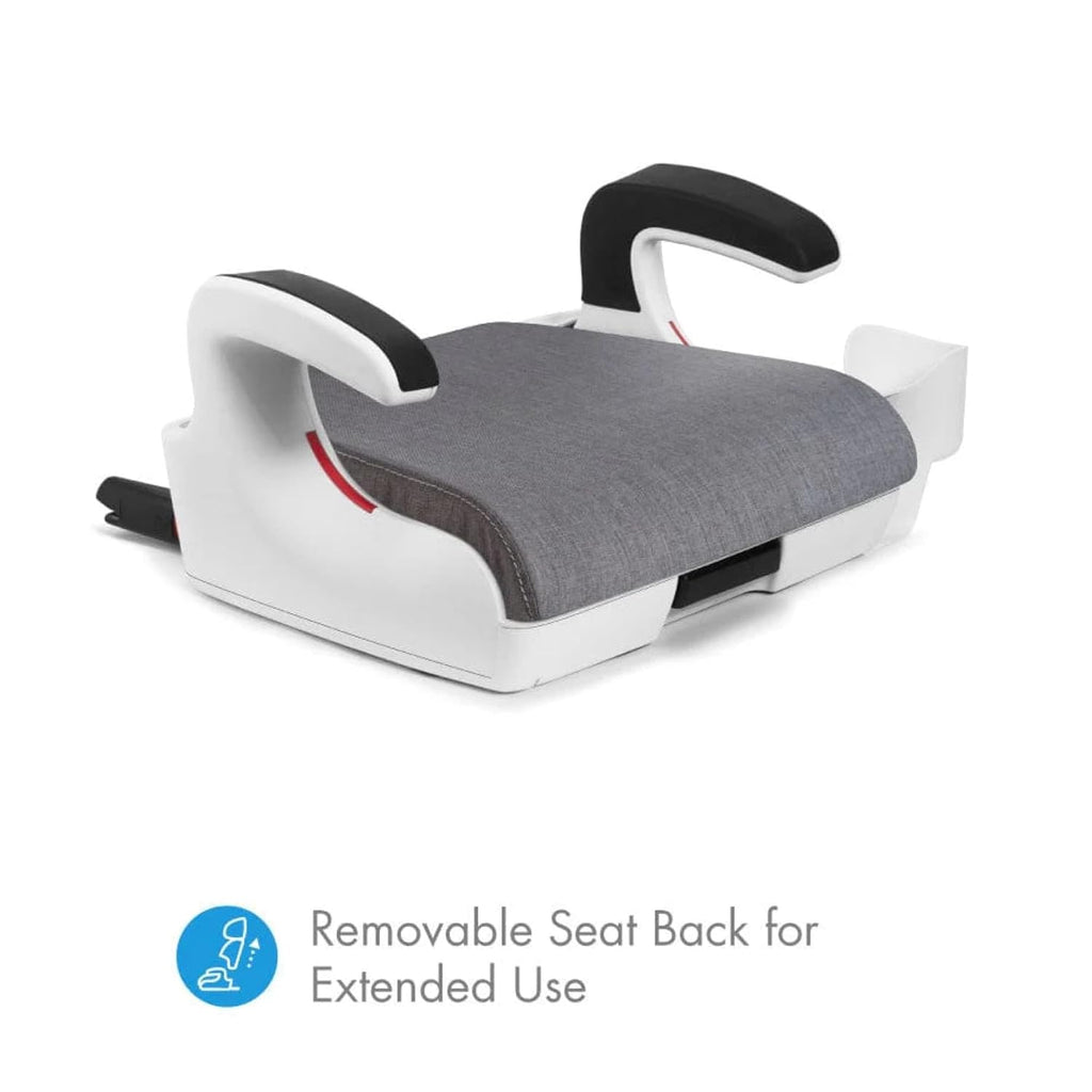 Clek Oobr High Back Booster Seat with Adjustable Headrest, Reclining Design, Latch System, and Retardant-Free Fabric (Latte Ziip)