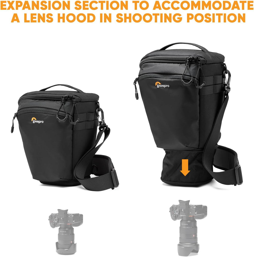 Lowepro ProTactic TLZ 70 Pro AW III Toploader Camera Bag, Camera Case for DSLR, Mirrorless, Vol.5L Dim: 12.x5.51x6.3in, for Cameras w/Lens attached, Modular Shoulder Bag, for Photographer/Videographer