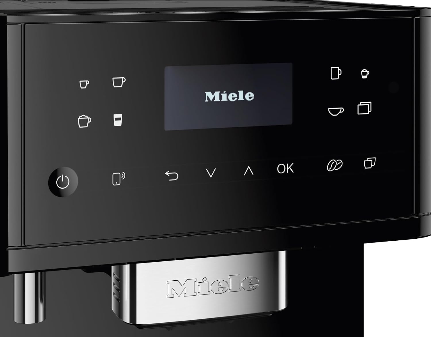 Miele CM 6160 MilkPerfection Automatic Countertop Coffee Machine, Obsidian black