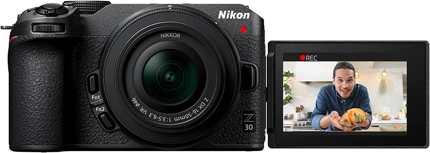 Nikon Z30 Mirrorless Camera Body 4K UHD DX-Format with NIKKOR Z DX 16-50mm F3.5-6.3 VR Lens Bundle 1749 w/Deco Gear Photography Backpack + LED + Filter Kit + Tripod + 64GB + Software & Accessories