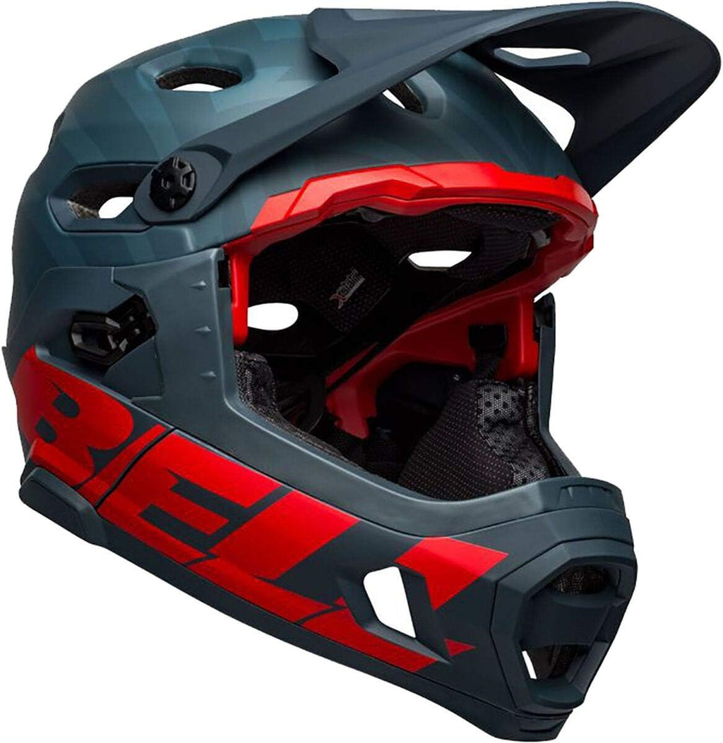 Bell Bike Super Dh MIPS Spherical Bicycle Helmets Prime Matte Blue/Crimson Small