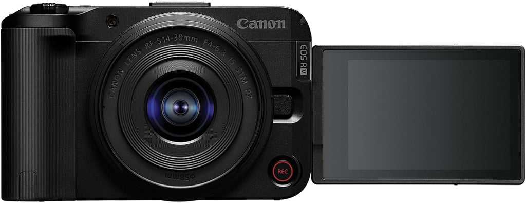 Canon EOS R50 V Mirrorless Camera with RF-S14-30mm F4-6.3 is STM PZ Lens, APS-C Sensor, 24.2 Megapixels, Ultra-Wide Zoom, Fast Autofocus, Vlogging and Live Streaming Kit for Content Creators, Black