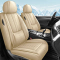 Car Seat Covers for Cadillac Eldorado 1997-2002,Waterproof Leather Seat Covers 2-Seats Standard,Car Interior Accessories with Airbag,Car Seat Protectors for Eldorado(Beige)