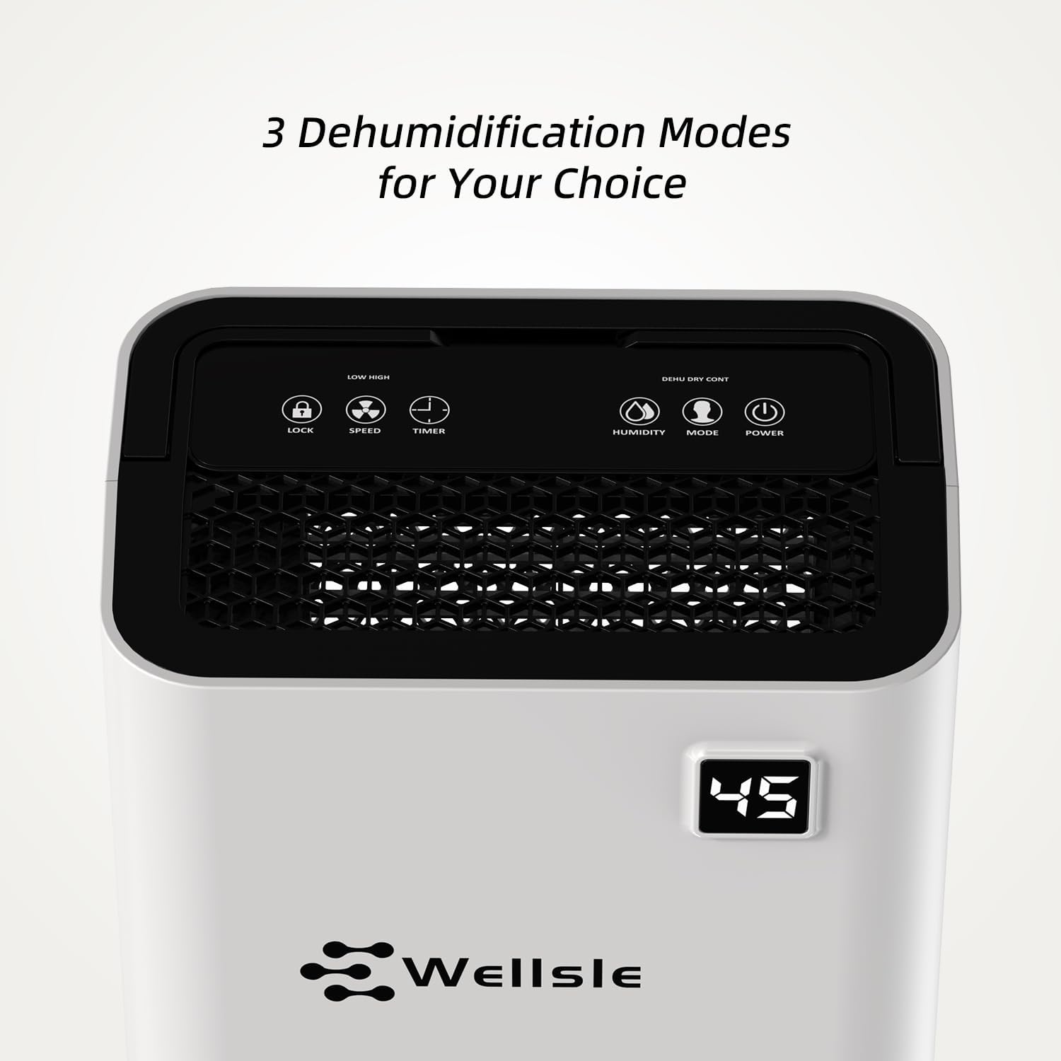 Dehumidifiers for Home, 50 Pint Dehumidifier for Basement, Bedroom, Bathroom with Drain Hose - Smart Quiet Dehumidifier with 24HR Timer - 3 Working Modes