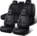 Fit for Chevrolet Tahoe 2009-2025 Custom Seat Covers, PU Leather Car Seat Covers, Full Coverage Protection, Thick Cushioning Seat Protectors(Luxury Full Set/Black)