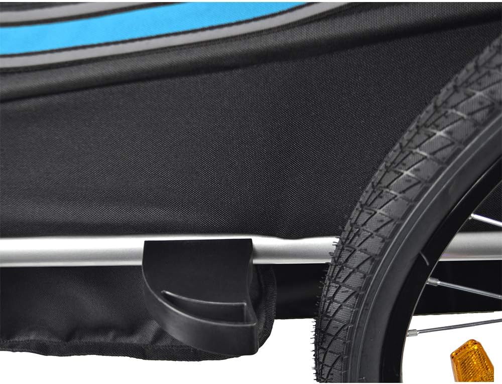 Veelar Bike Trailer & Stroller 2 in 1 Double Seat for Toddlers, Kids, Child Bicycle Carrier Jogger