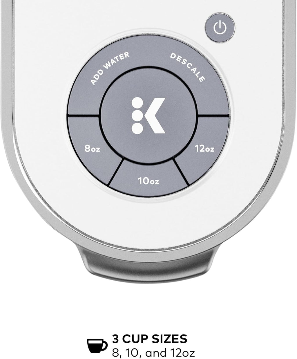 Keurig K-Slim Single Serve K-Cup Pod Coffee Maker, Multistream Technology, 3 Brew Sizes, Slim and Sleek Design, 46oz Removable Reservoir, White