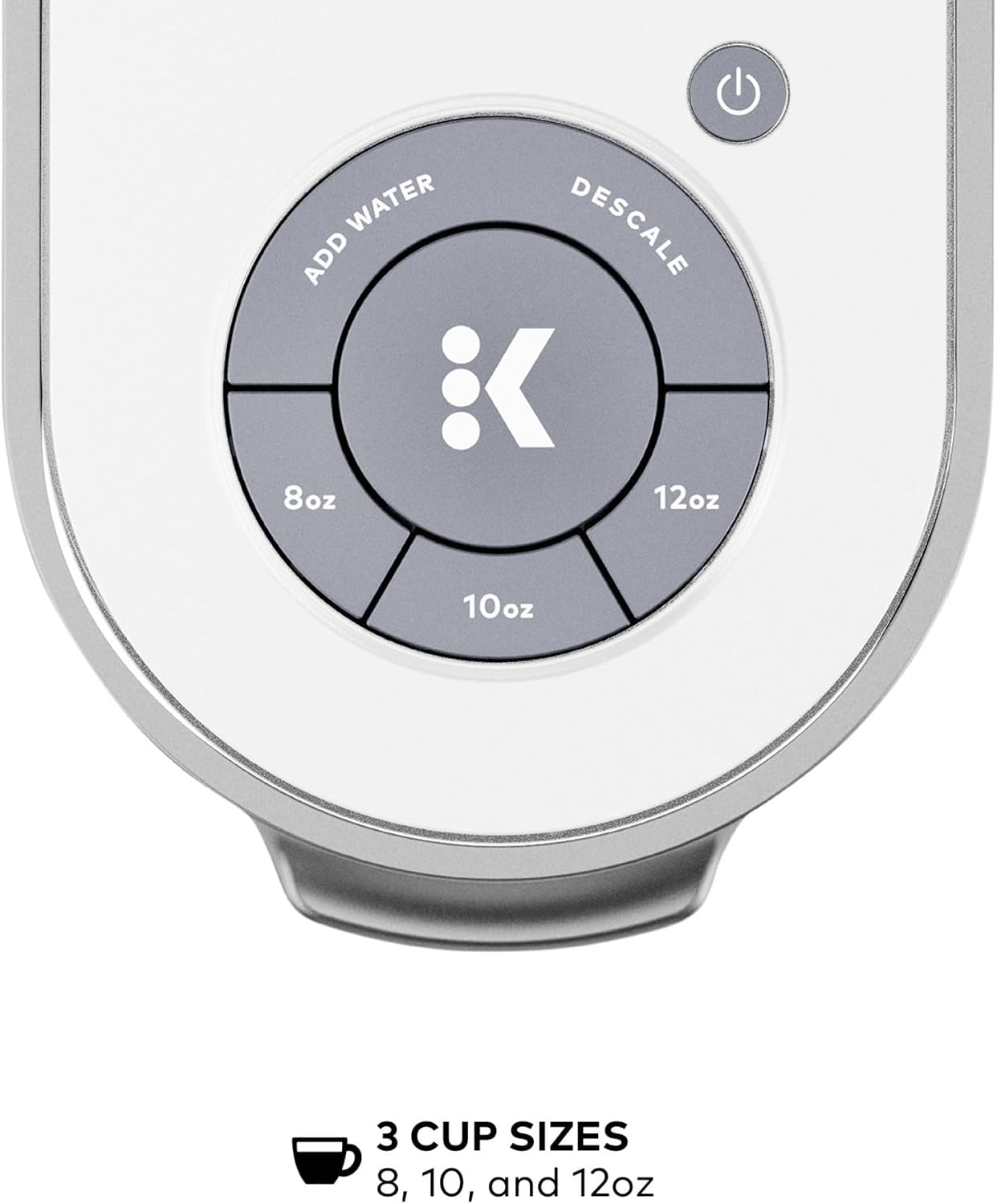 Keurig K-Slim Single Serve K-Cup Pod Coffee Maker, Multistream Technology, 3 Brew Sizes, Slim and Sleek Design, 46oz Removable Reservoir, White