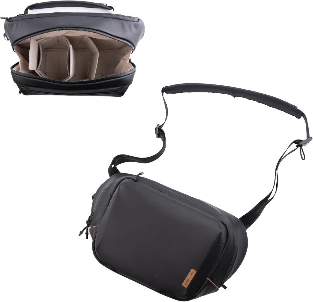 PGYTECH OneGo Solo V2 Camera Sling Bag, 10L Crossbody Camera Bag for Urban Travel Photographers, Mirrorless Camera Bag for Sony/Canon/Nikon/DJI Mavic/Air/Mini/Tripod/Laptop
