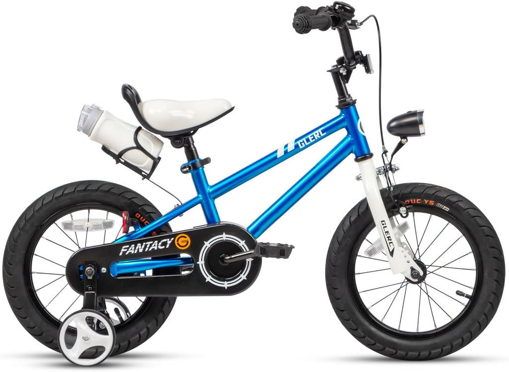 Glerc Fantacy Kids Bike, 12-20 Inch Children Bicycle for 2-13 Years Old Boys Girls, Kids Bicycle with Water Bottle Holder & Headlight & Training Wheels, Multiple Colors