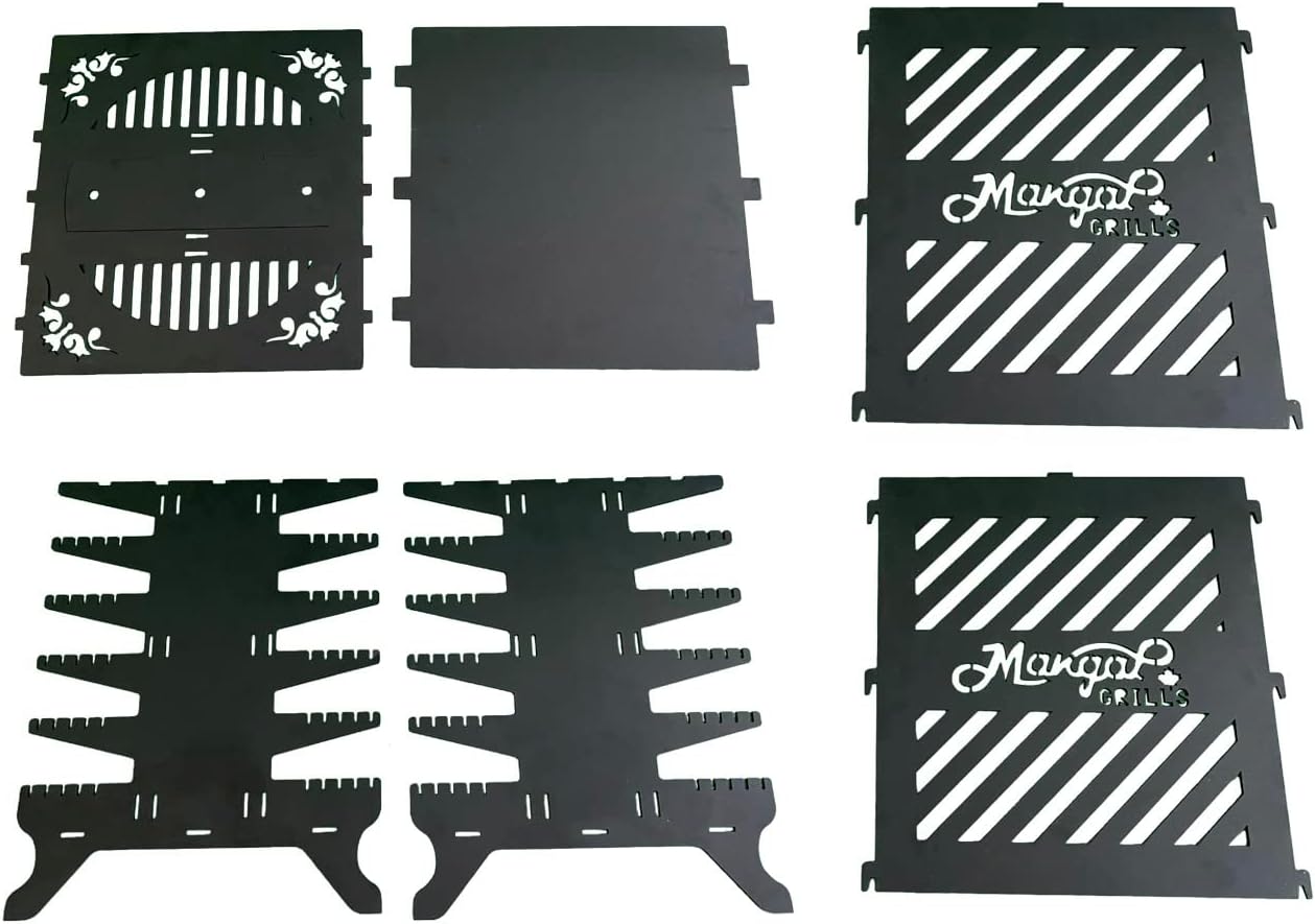 MangalGrills Vertical Charcoal Grill Kebab Shashlik BBQ Portable Mangal