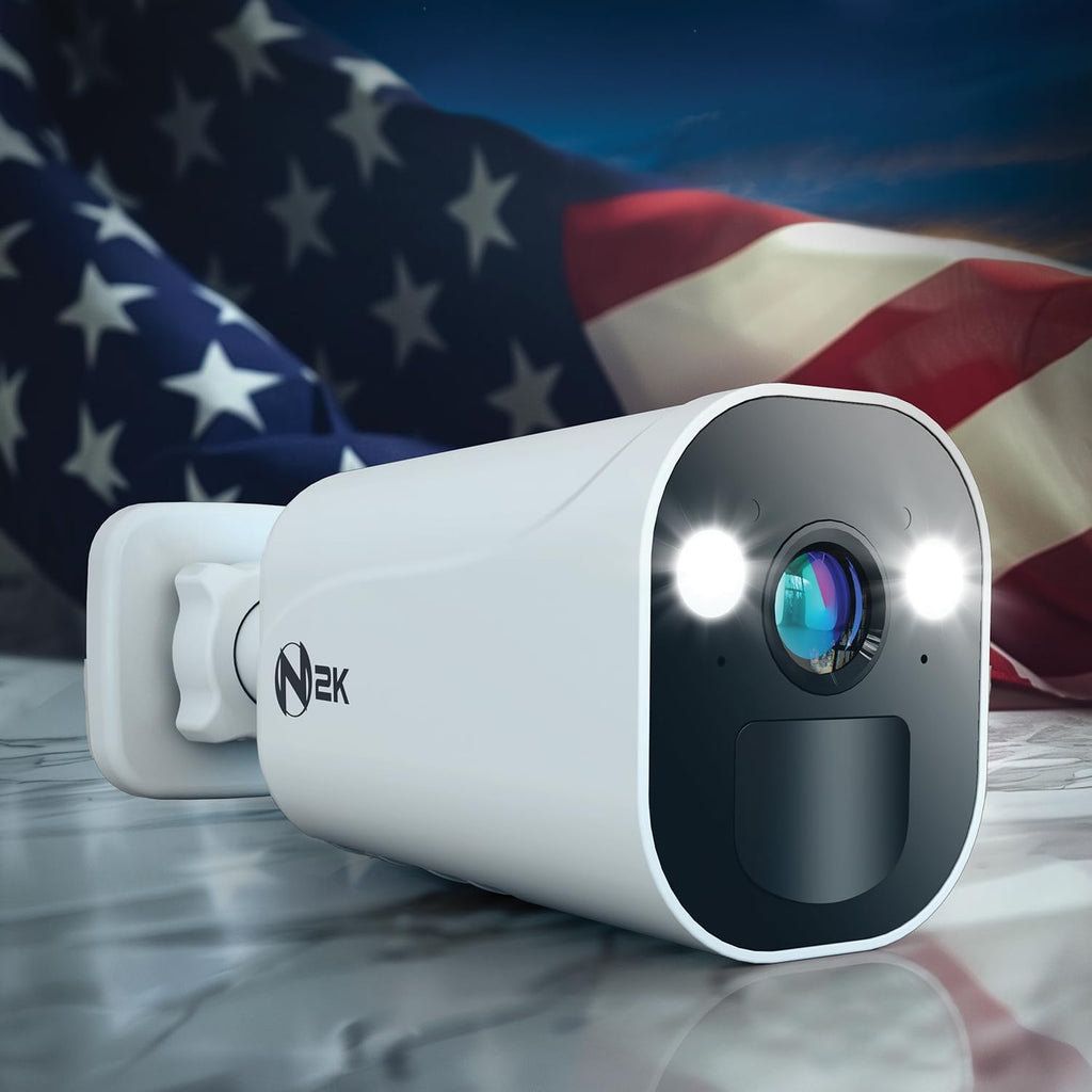 Night Owl 8 Channel Wi-Fi Video Home Security Hub with (3) Battery-Powered Wi-Fi 2K HD Indoor/Outdoor Spotlight Cameras with 2-Way Audio and 64GB microSD Card (Expandable up to 8 Cameras)